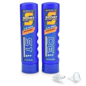 Sport Bottle Sunscreen Hidden Secret Alcohol Travel Flasks 2 Pack (16 oz Total)